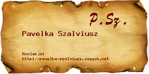 Pavelka Szalviusz névjegykártya